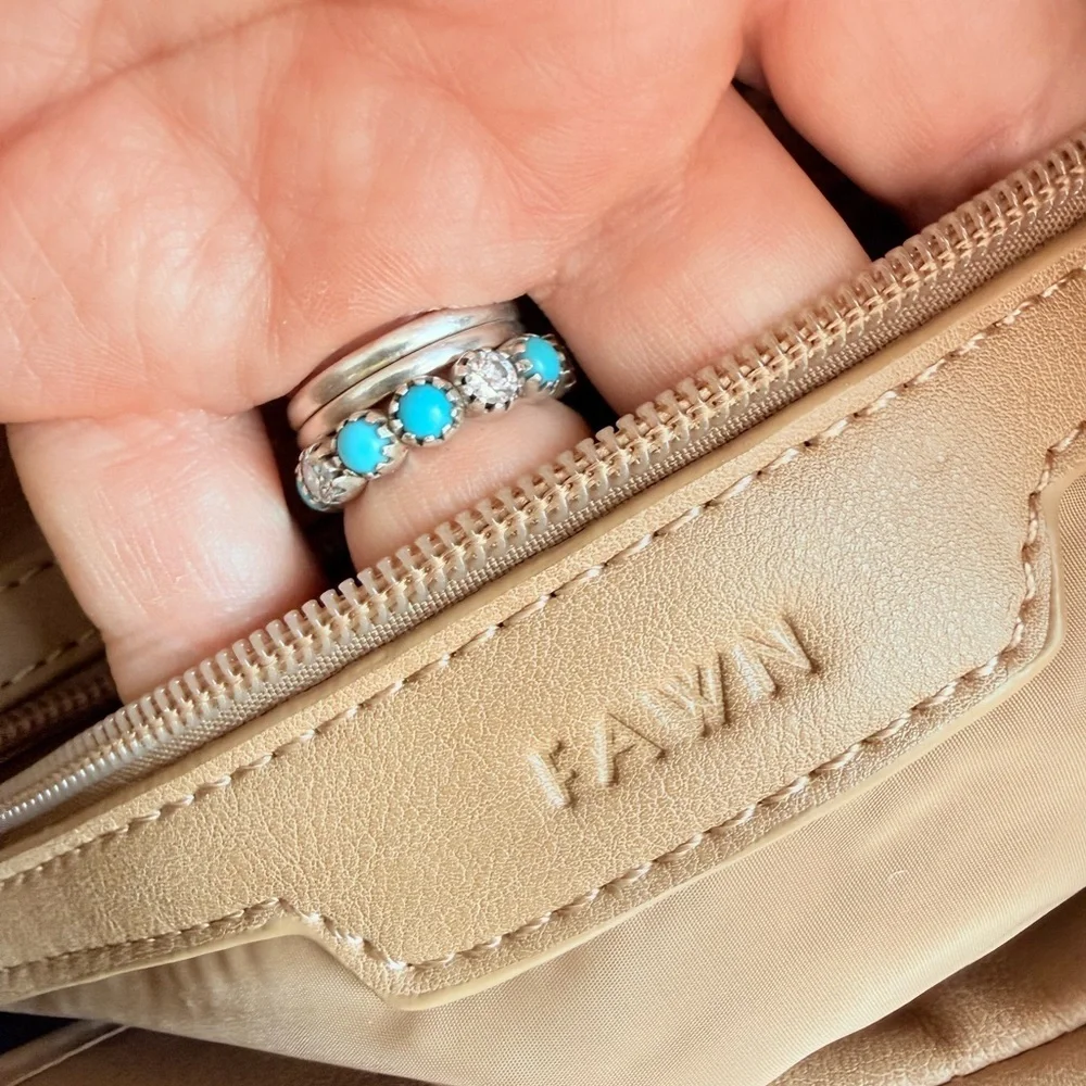 NWOT FAWN Limited Edition Fern Tan Braided Handle Women's Bag